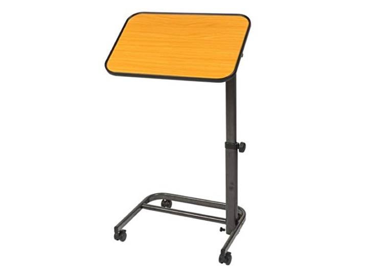 FabaCare Beistelltisch Luxus, stufenlos höhenverstellbarer Pflegetisch, Betttisch auf Rollen, Tisch für Bett mit Neigung, faltbar, Winkel verstellbar, Buche