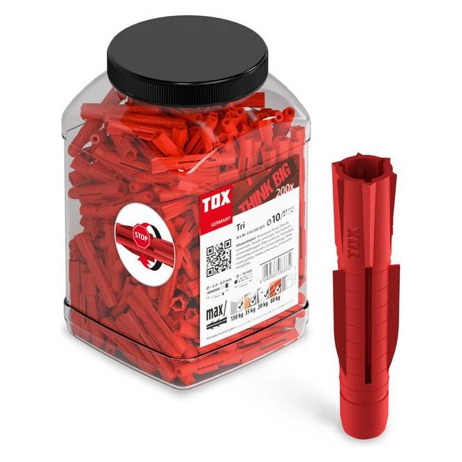 Tox Big Pack Allzweckdübel Tri 10/61 (200 Stk.) (010260003)