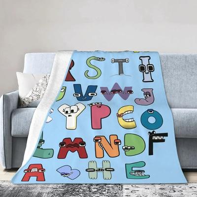 Uplift Picks Alphabet Lore Flannel Throw Blanket Soft Lightweight Cartoon Sofa Blanket 20 75x90 Cm (30x35 Inch)