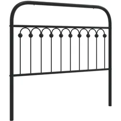 vidaXL Kopfteil Metall Schwarz 107 cm