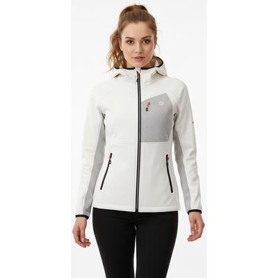 Funktionsjacke LPO "PAULA WMN", Damen, Gr. 44L, cremeweiß, Softshell, 92% Polyester, 8% Elasthan, regular fit hüftbedeckend, mit Gummizug, Jacken Funktionsjacke, Jacquardstrick-Einsätze