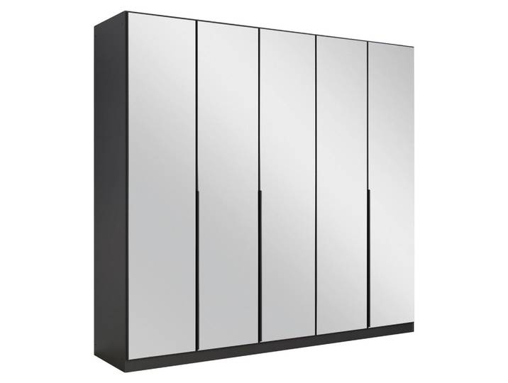 Drehtürenschrank Skyla Grau/Glas B: 226 cm