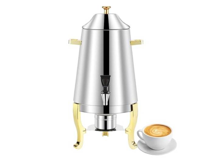 Kaffeemaschine, 13L Getränkespender, Kaffeeurne aus Edelstahl(Gold)