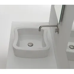 Axa one Serie Nutty Aufsatzwaschtisch, B: 500, T: 460 mm, weiss glänzend 18081