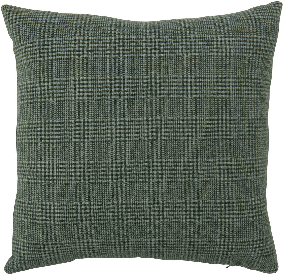 J-Line Kussen met ruitmotief in groen polyester