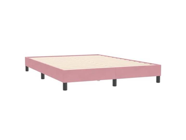 PUGYNBK Bettgestell aus Samt, Rosa, 160 x 210 cm Lattenrost, stabile Füße, ohne Matratze, für Schlafzimmer