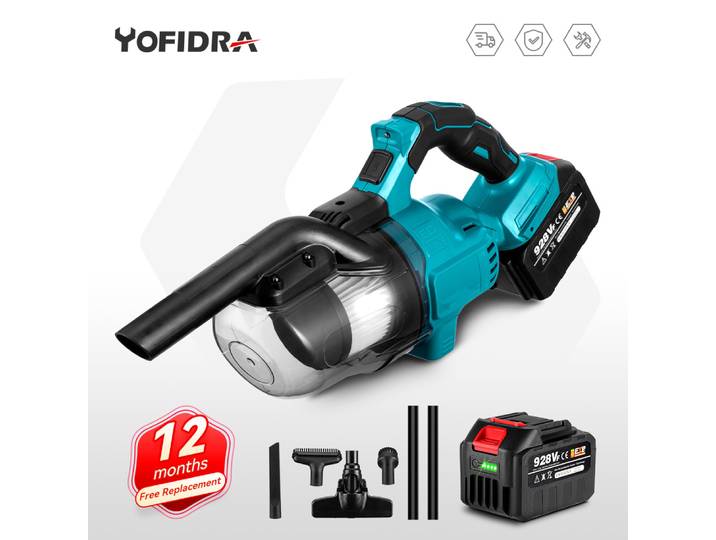 YOFIDRA 1000W aspirateur électrique sans fil efficace Rechargeable collecteur de poussière outils électriques de nettoyage pour broche de batterie Makita