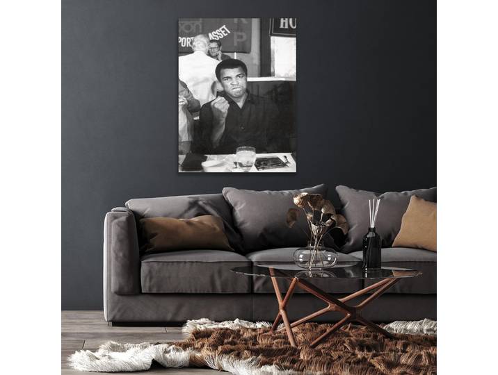 Acrylglasbild QUEENCE Muhammad Ali , grau (farbe bild(er): grau), B:50cm H:70cm T:0,4cm, Bilder, Acrylglasbild, Fine Art-Print in Galeriequalität
