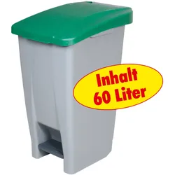 BRB Tret-Abfalleimer 60 Liter, grün