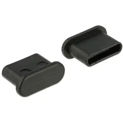 Staubschutz für USB Type-C Buchse ohne Griff 10 Stück schwarz