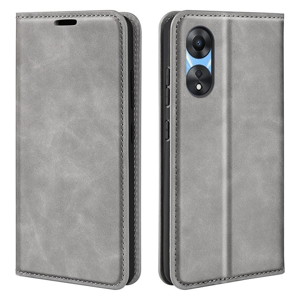Cover-Discount OPPO A58 5G / A78 5G - Stand Flip Case Hülle grau (Oppo A78 5G) (660122587B)