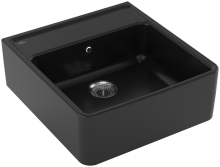 Villeroy & Boch 632062J0 Spülstein Einzelbecken Chromite Keramikspüle Excenterbetätigung Spülstein 60cm Unterschrank