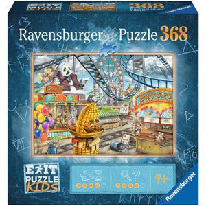 Ravensburger Puzzle 12926, Im Freizeitpark, EXIT Puzzle Kids, ab 9 Jahre, 368 Teile