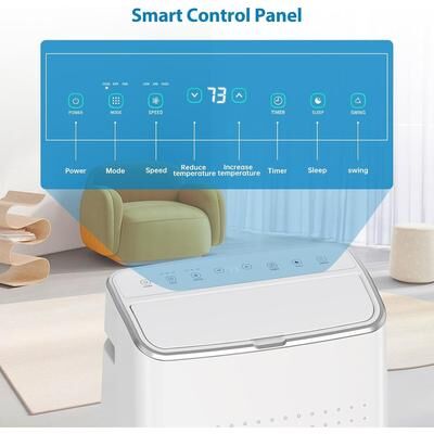 Yun 15000 BTU Portable Air Conditioner 3 in 1 AC Cooling Dehumidifier Fan Sleep Mode for Rooms up to 850 Sq Ft