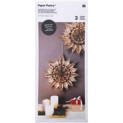PAPIERTÜTEN STERNE SET, BRAUN