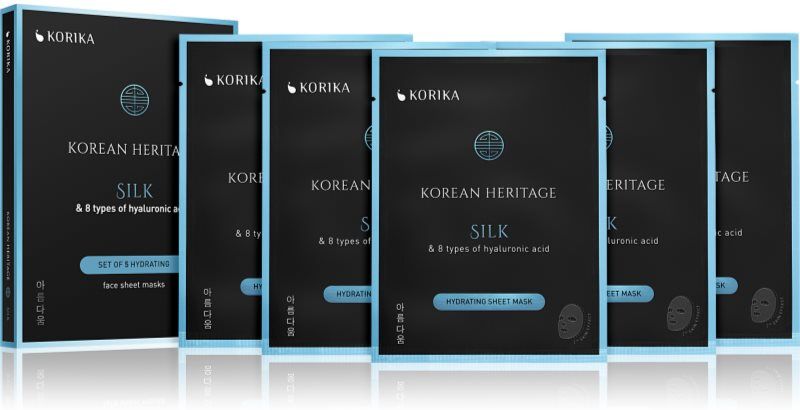KORIKA Korean Heritage Set of 5 Hydrating Face Sheet Masks face mask set at a reduced price with moisturising effect