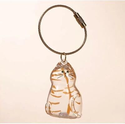 Inspired Finds Transparent Pet Fur Storage Capsule Hanging Ornament For Cat & Dog Hair Keepsakes orange