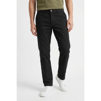 Chinos JACK & JONES "JPSTOLLIE DYLAN CHINO", Herren, Gr. 29, Länge 34, schwarz, Web, Obermaterial: 98% Baumwolle, 2% Elasthan, unifarben, regular fit lang, Hosen, Baumwollmischung, regular fit