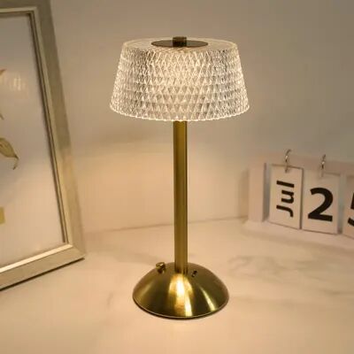 Evergreen Home Goods USB Rechargeable, Modern Touch LED Desk Lamp, Adjustable Cordless Metal Lamp, Crystal Decorative Light b