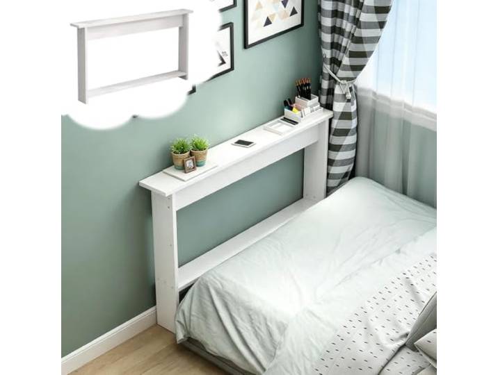 UrbanUp Regal Hinter Sofa Bettbank Oder Sofa-Konsolentisch Holz Hinter Sofa Schmaler, Langer Nachttisch zur Wandmontage mit Absturzsicherung; Lückenfüller Zwischen Bett und Kopfteil – Geeignet