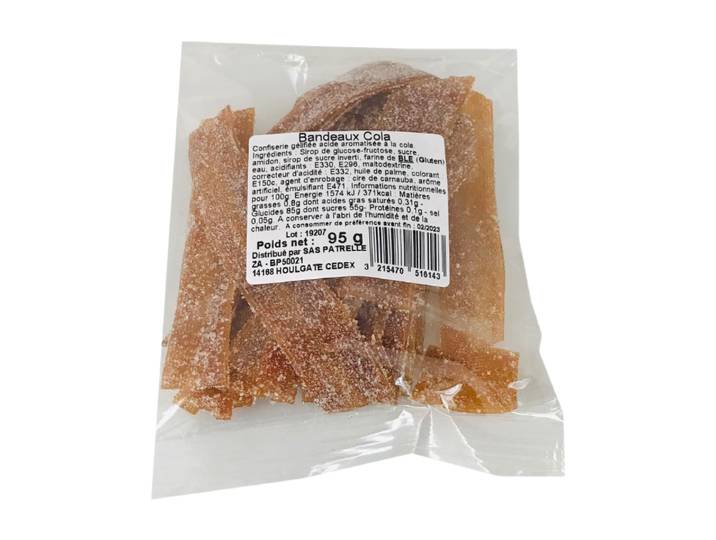 Patrelle Bonbons bandeaux saveur cola - 95 g