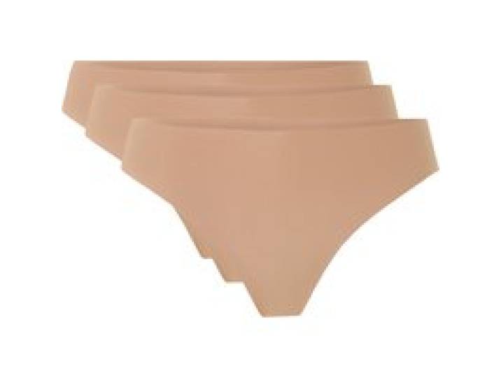 ESMARA® Lot de 3 strings invisibles femme (beige, XL(46/48))
