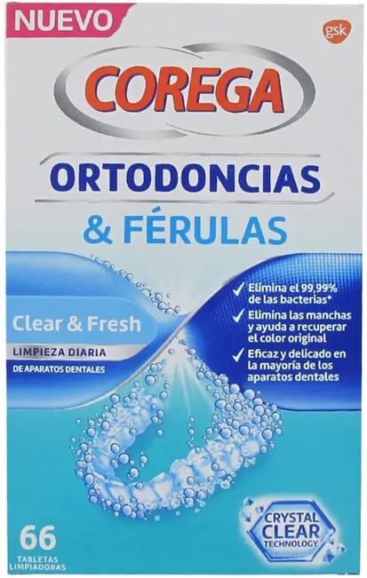 Corega Ortodontia E Talas Pastilhas De Limpeza 66 Unds