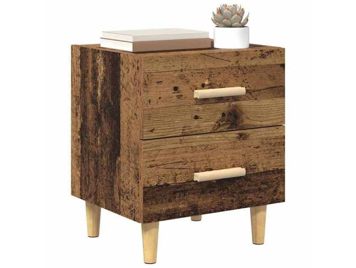 Armoire de lit - Marron - Armoire de lit avec tiroir 2 pcs - Bois ancien 40x35x47.5cm@FR4382557