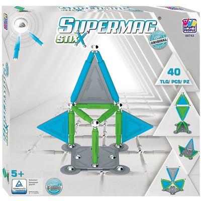Supermag 60743 - Supermag Stix Magnetspielzeug, 40 Teile