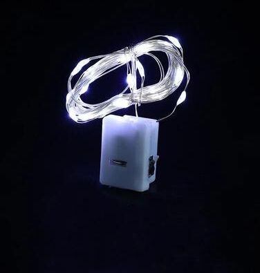 Uplift Essentials LED Fairy String Lights Battery Operated Decorative Garland white 1m 10leds