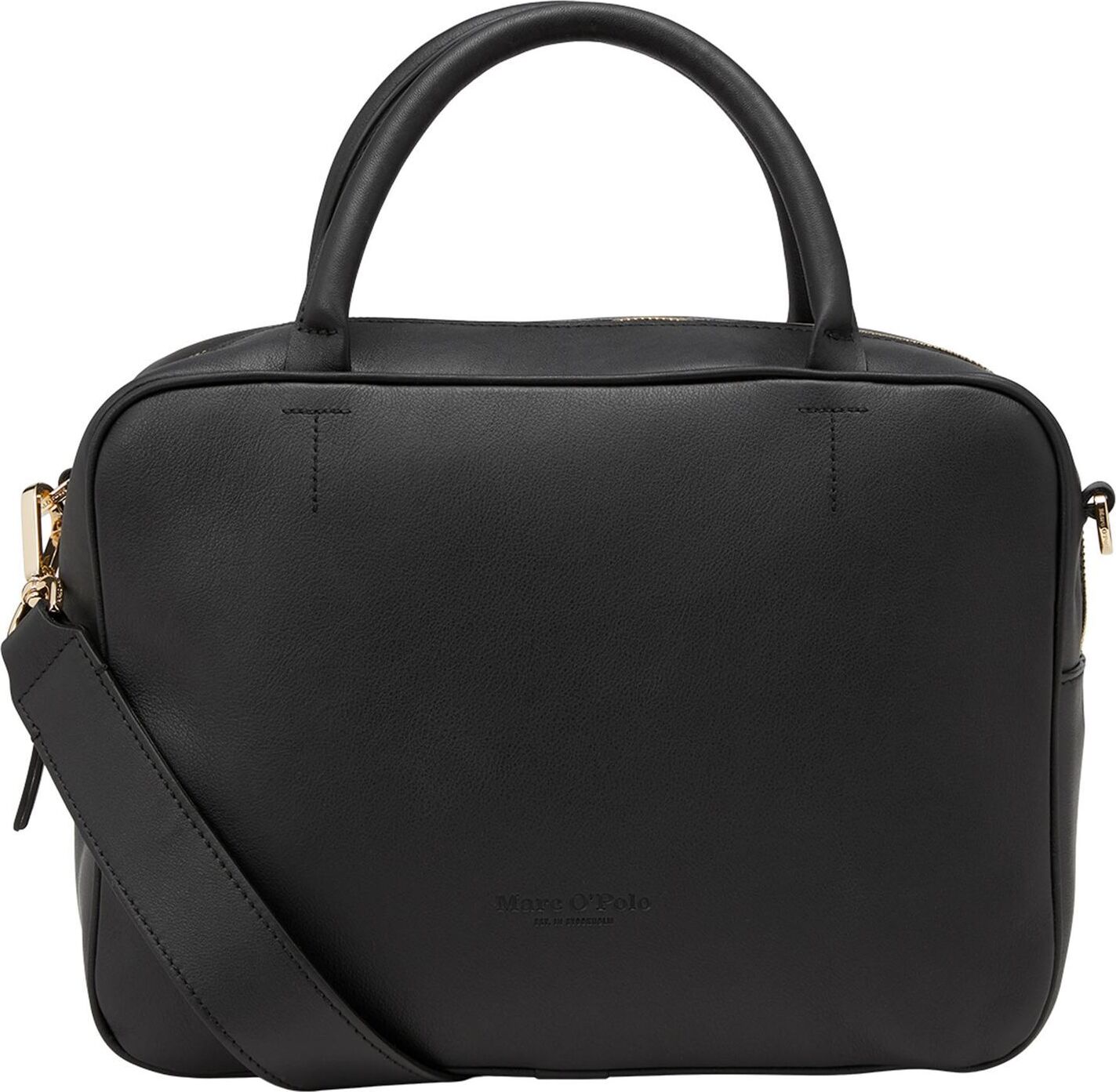 Marc O'Polo Leder Handtasche Umhängetasche Tuja Hand Bag Black schwarz