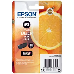 Epson Original 33 Orange Druckerpatrone - fotoschwarz (C13T33414012)