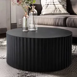 Couchtisch Designtisch in runder Form - Schwarz