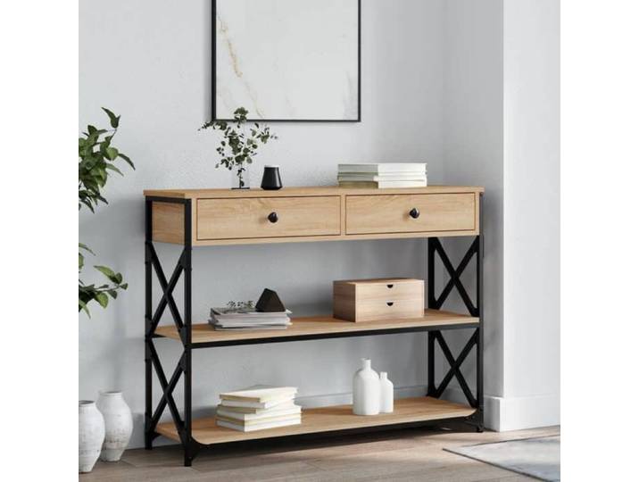 SALE 2026  Table à café Brun - Table console chêne sonoma 100x28x75cm - bois d'ingénierie PRO864497898