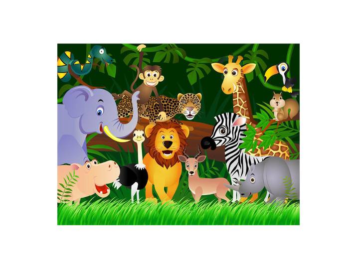 Jungle\, Photo Murale Intissée\, 360x270 Cm\, 4 Parties