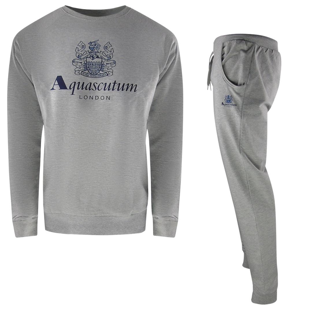Aquascutum Old School Crewneck Grijze Trainingsbroekset