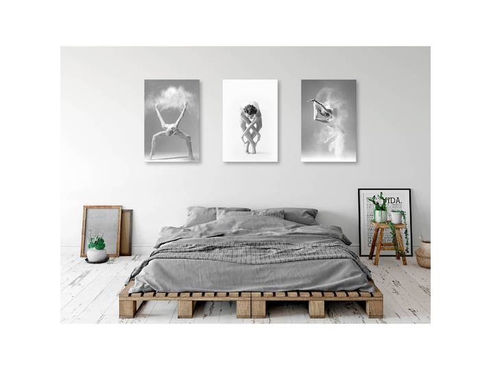 Wandbild Ballet Collection Leinen Grau 60 x 30cm