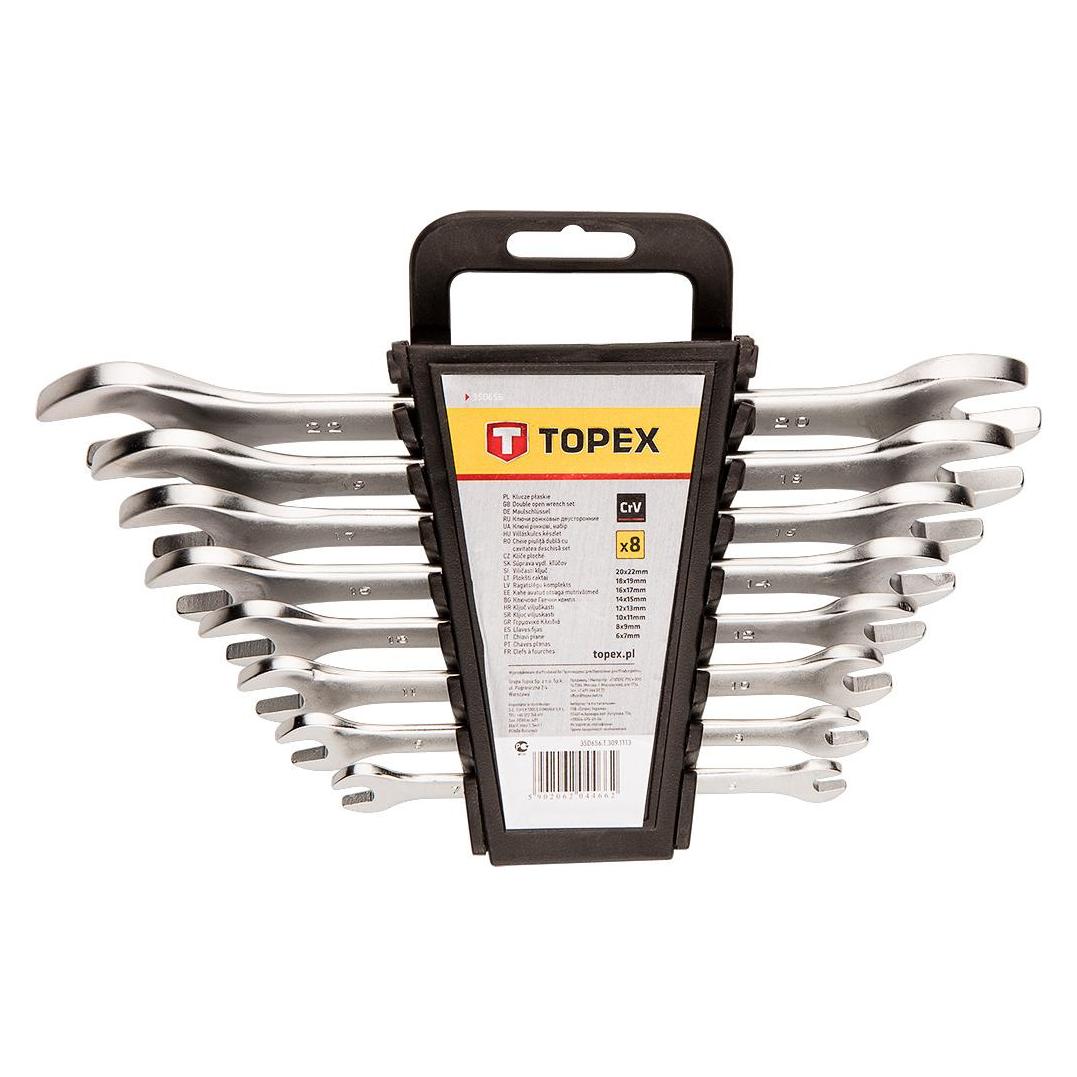 Topex Satz Flachschlüssel 6-22mm 8-tlg. (35D656) (35D656)