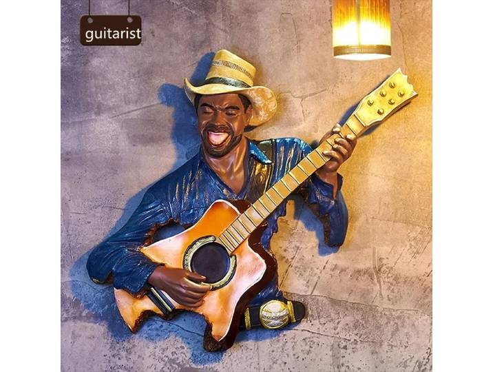 [MGT] Europe originalité musicien résine moderne bar pub maison hôtel tenture murale Art décoration décoration artisanat ornements statues