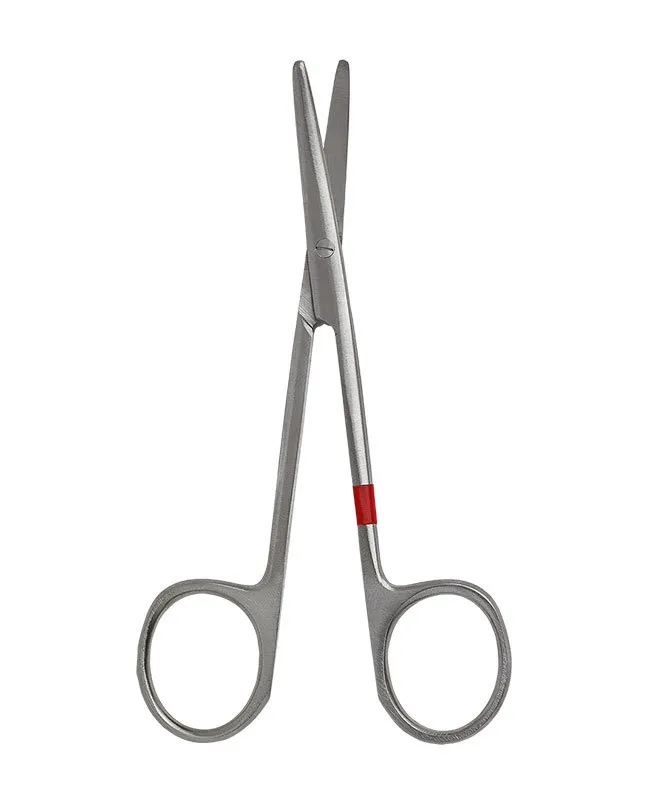 Fuhrmann GmbH Einmal Schere chirurgisch stumpf/stumpf gerade,14,5 cm, Metall, einzeln steril verapckt (25 Stück) 36287-3