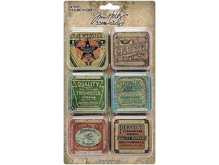 Tim Holtz Idea-Ology, Tin Tops, 94128, zilver