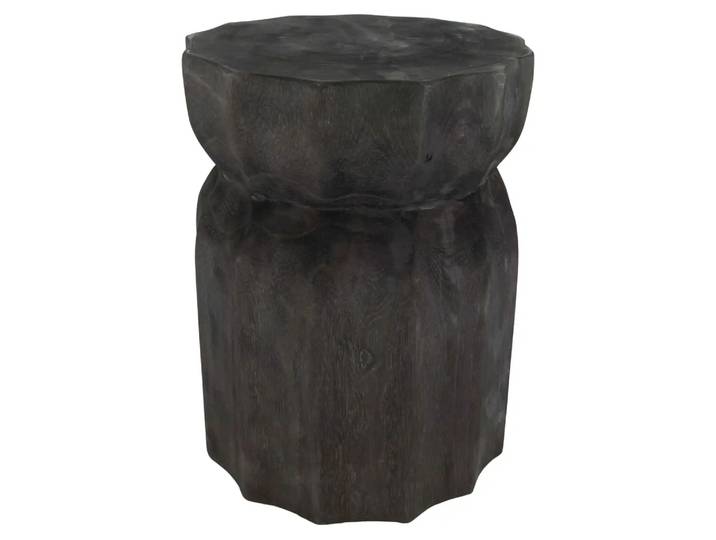 Beistelltisch Paulownia Holz Schwarz H: 38 cm Decofinder