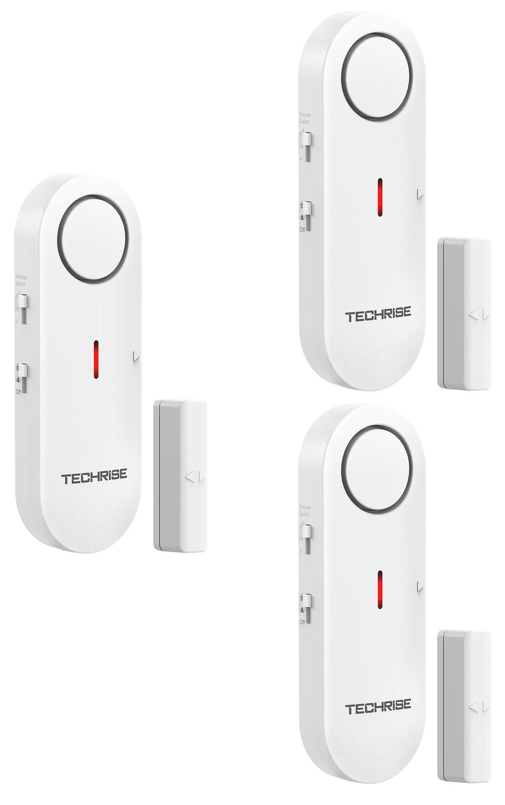 Draadloos alarmsysteem met deur- en raamalarm en sirene 88 tot 98 dB - Zwart