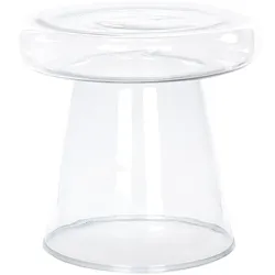 BEISTELLTISCH Glas transparent rund 39 cm Caldera