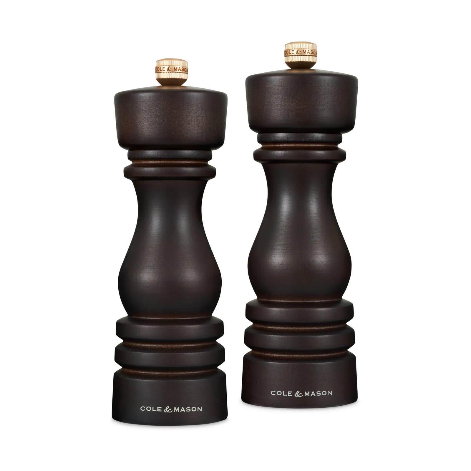 Cole & Mason London peper- en zoutmolenset 18 cm Chocolate