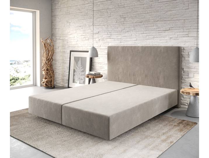 Cadre de sommier Dream Well 160x200 Microfibre Beige