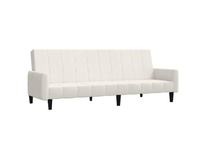 Coespram Schlafsofa 2-Sitzer, Klappsofa Samt mit Bettfunktion, Creme Flexible Schlafcouch mit verstellbarer Rückenlehne, ideal als Gästebett für Wohnzimmer, Studios und Büros.