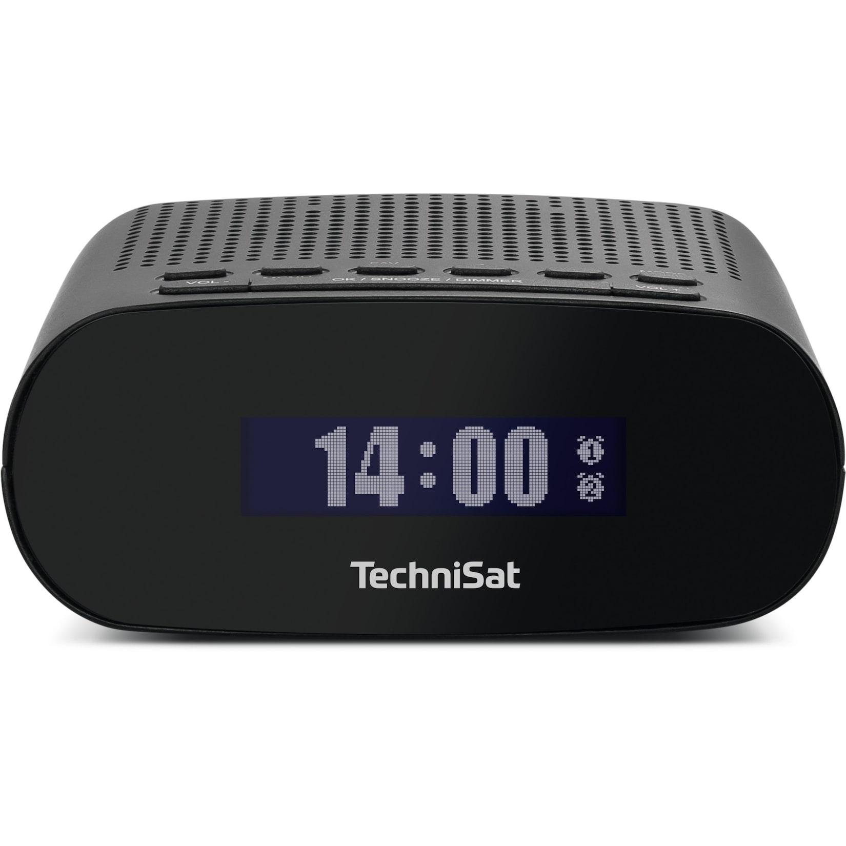 TechniSat TECHNIRADIO 50 Kompakter DAB+ Radiowecker mit Display, 1 W schwarz