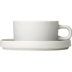 Pilar Tasse 170 ml moonbeam mit Untersetzer 2 St.