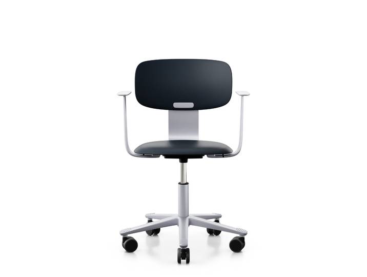 Arbeitsstuhl HAG Tion 2100 mit Fixarmlehnen, Dunkelblau, Neu, Ergonomischer Stuhl - ideal für flexibles Arbeiten